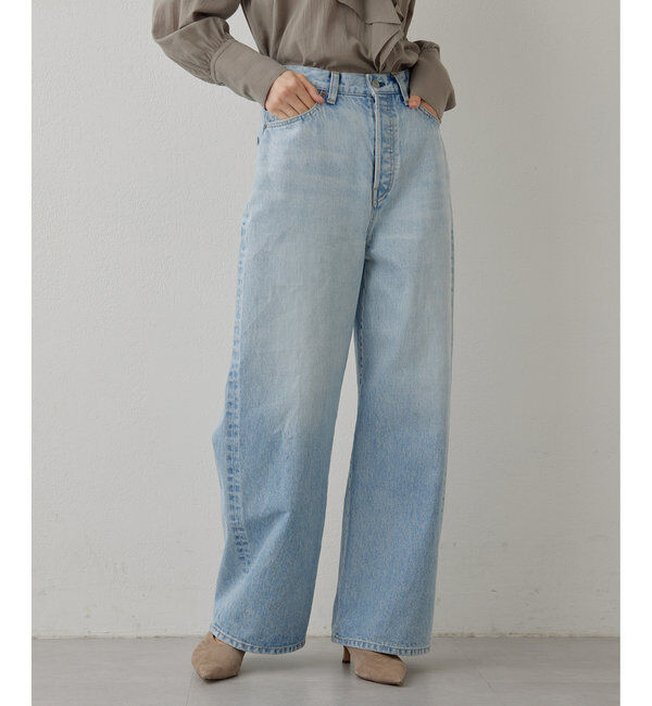  「ワイドレッグデニムパンツ」|デニム|