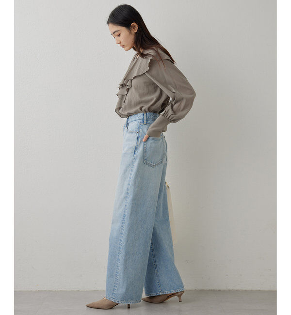  「ワイドレッグデニムパンツ」|デニム|