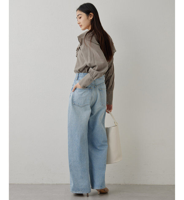  「ワイドレッグデニムパンツ」|デニム|