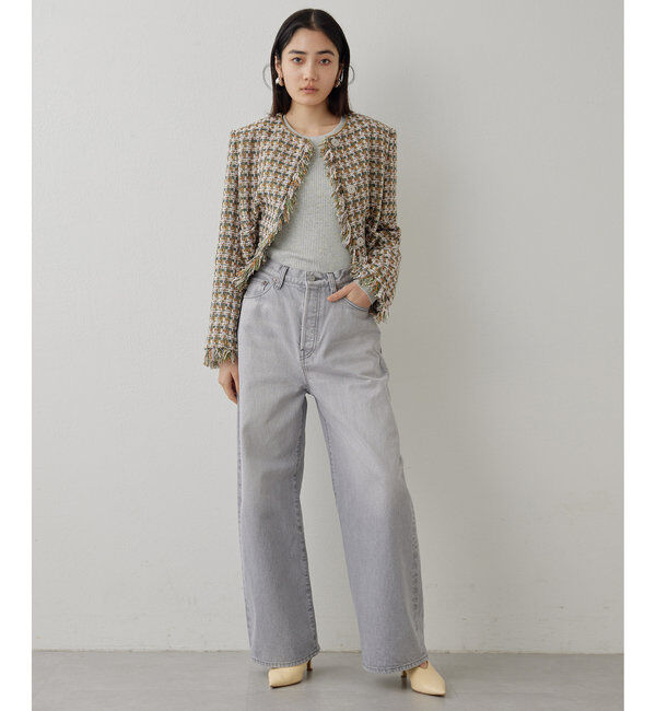  「ワイドレッグデニムパンツ」|デニム|