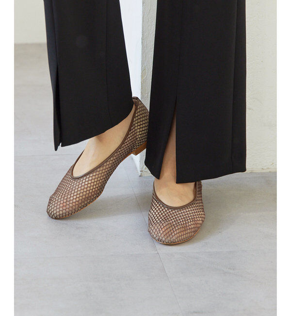 THE PAUSE「【THE PAUSE】メッシュフラットシューズ」|その他|ブラウン