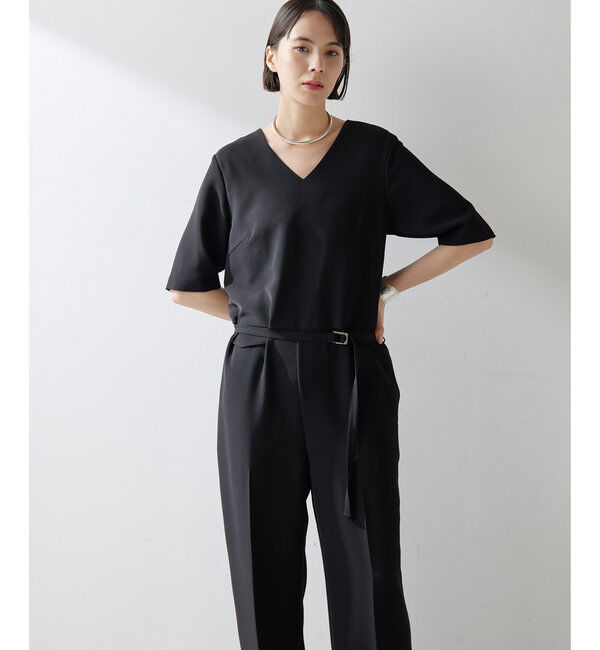  「【THE PAUSE】Vネックジャンプスーツ」|ワンピース|