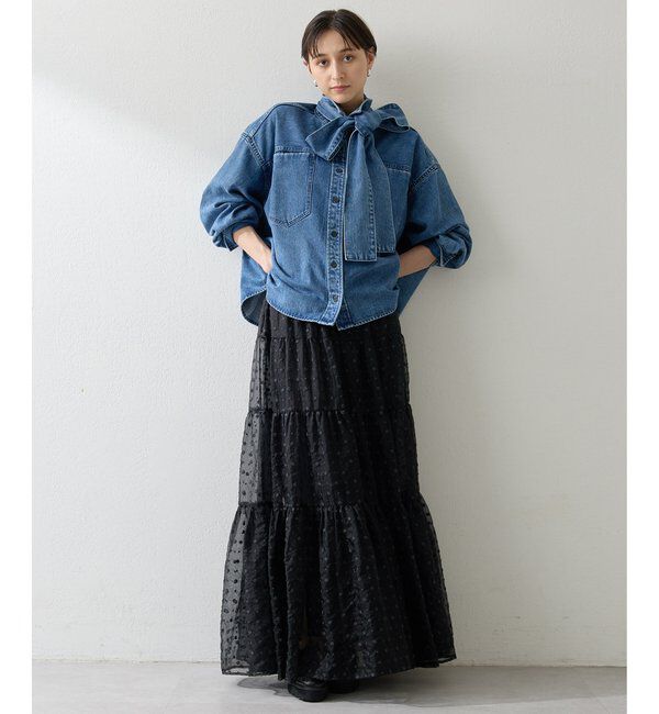  「デニムボウタイシャツ」|シャツ・ブラウス|