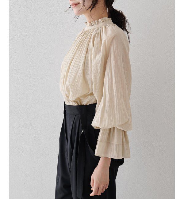  「カフスギャザーブラウス」|シャツ・ブラウス|