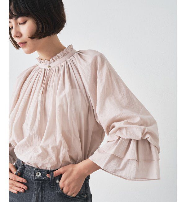  「カフスギャザーブラウス」|シャツ・ブラウス|