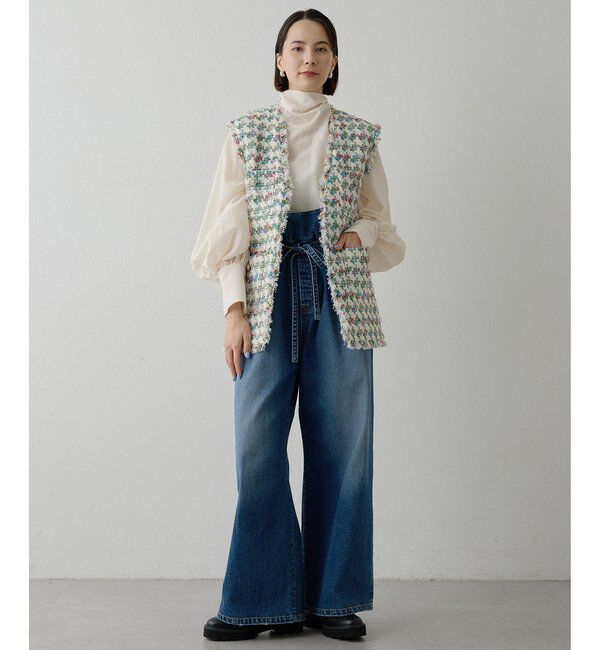  「LINTONフリンジジレ」|ベスト・ジレ|