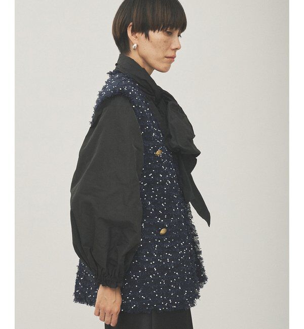  「LINTONフリンジジレ」|ベスト・ジレ|