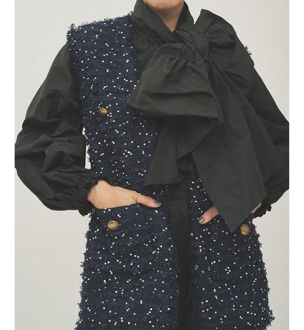  「LINTONフリンジジレ」|ベスト・ジレ|