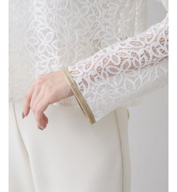  「【THE PAUSE】ボタニカルレースブラウス」|シャツ・ブラウス|