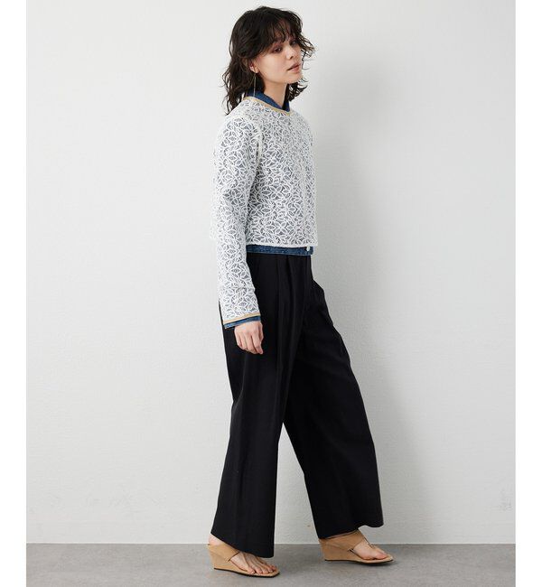  「【THE PAUSE】ボタニカルレースブラウス」|シャツ・ブラウス|