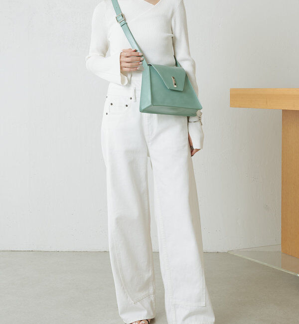  「デザインネックリブニット」|ニット・セーター|