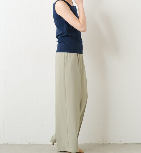  「 シアー切り替えスクエアタンクトップ」|Tシャツ・カットソー|