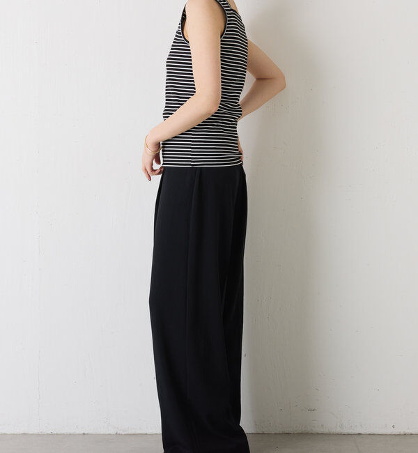  「 シアー切り替えスクエアタンクトップ」|Tシャツ・カットソー|