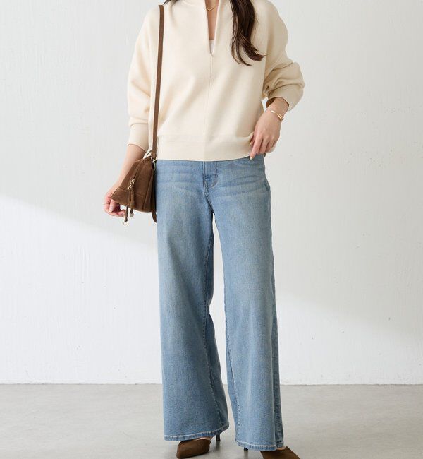  「ジップスウェットライクニット」|ニット・セーター|