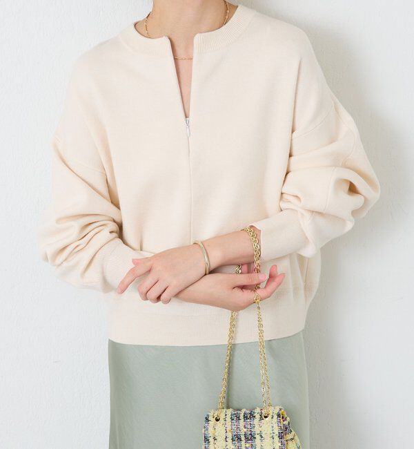  「ジップスウェットライクニット」|ニット・セーター|