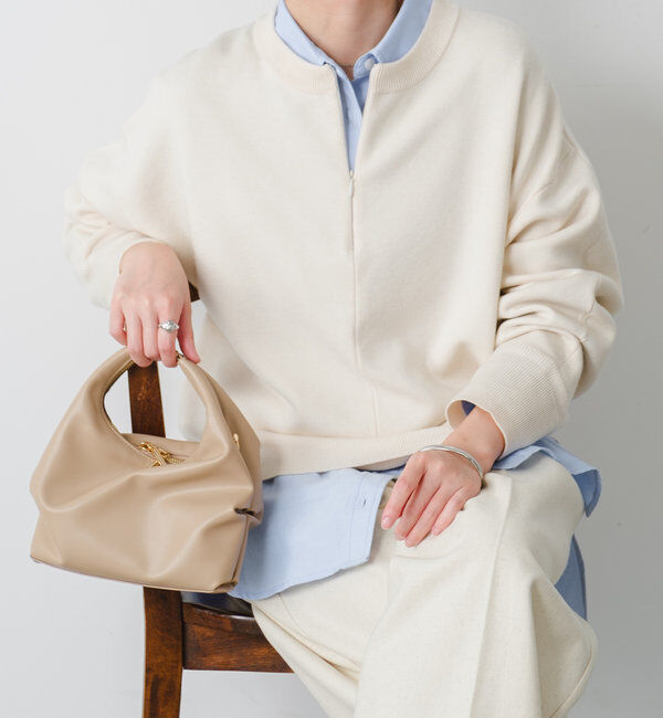  「ジップスウェットライクニット」|ニット・セーター|