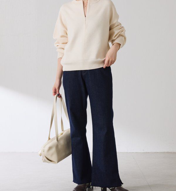  「ジップスウェットライクニット」|ニット・セーター|