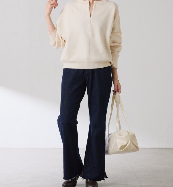  「ジップスウェットライクニット」|ニット・セーター|