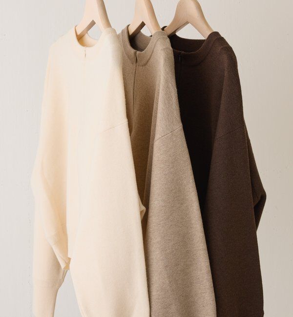  「ジップスウェットライクニット」|ニット・セーター|