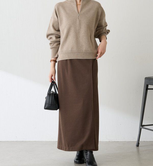  「ジップスウェットライクニット」|ニット・セーター|