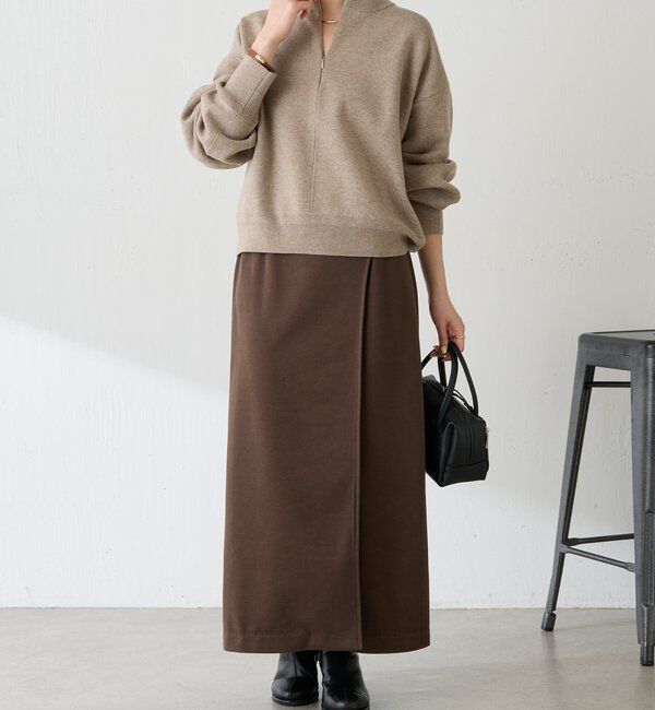  「ジップスウェットライクニット」|ニット・セーター|