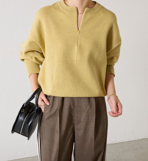  「ジップスウェットライクニット」|ニット・セーター|