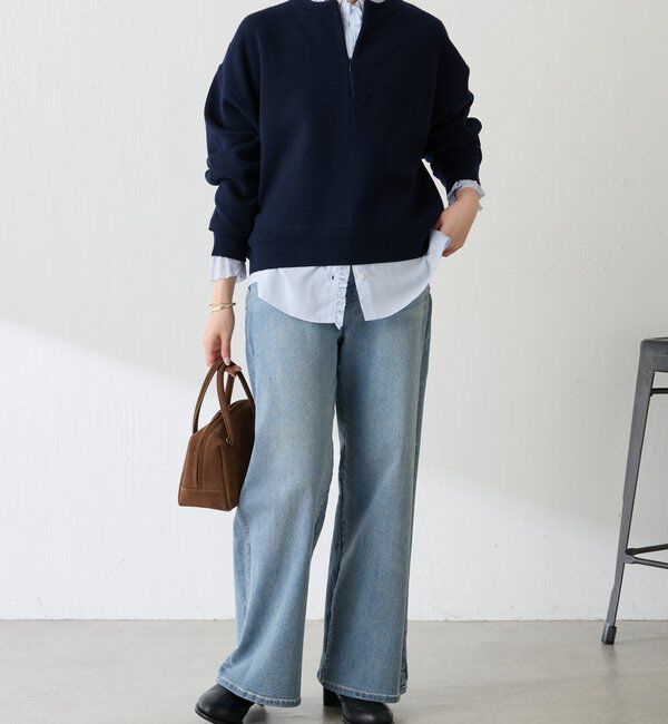  「ジップスウェットライクニット」|ニット・セーター|