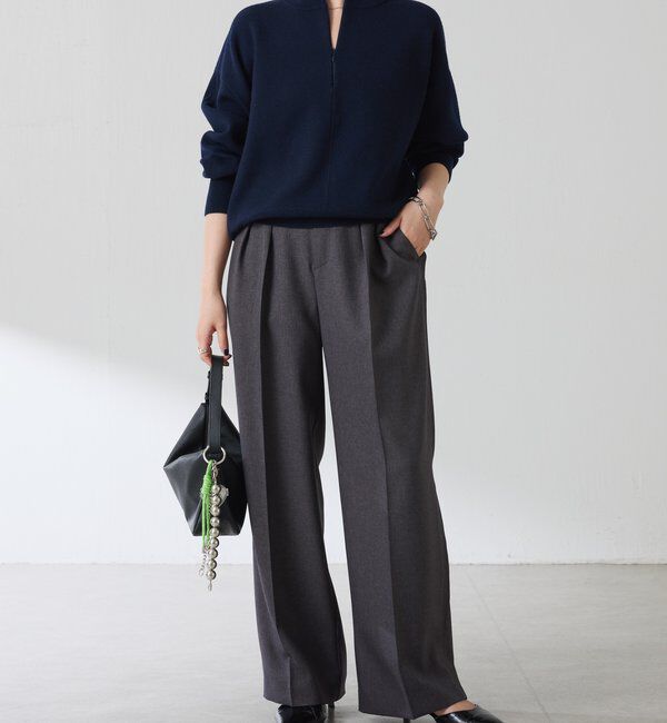  「ジップスウェットライクニット」|ニット・セーター|