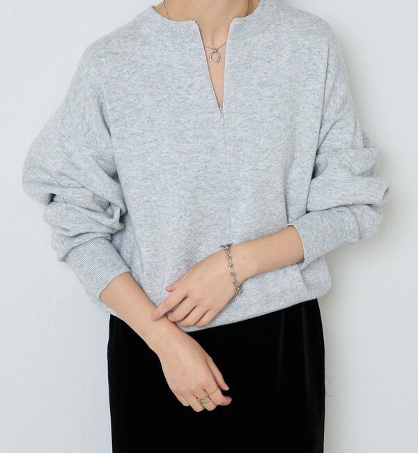  「ジップスウェットライクニット」|ニット・セーター|