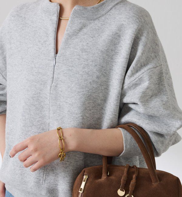  「ジップスウェットライクニット」|ニット・セーター|