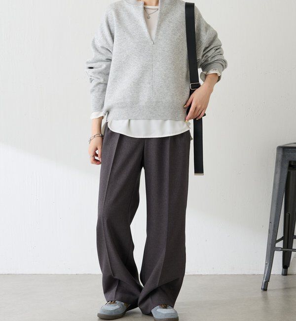  「ジップスウェットライクニット」|ニット・セーター|