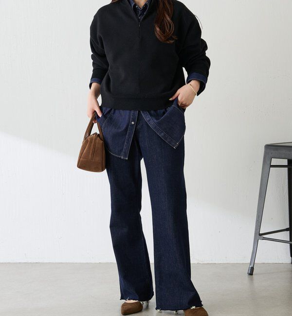  「ジップスウェットライクニット」|ニット・セーター|