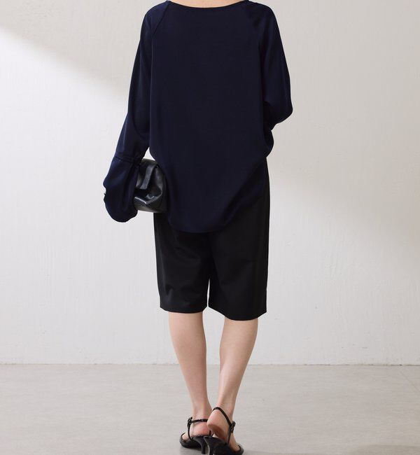 「袖フレアサテンブラウス」|シャツ・ブラウス|