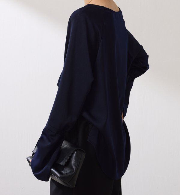  「袖フレアサテンブラウス」|シャツ・ブラウス|