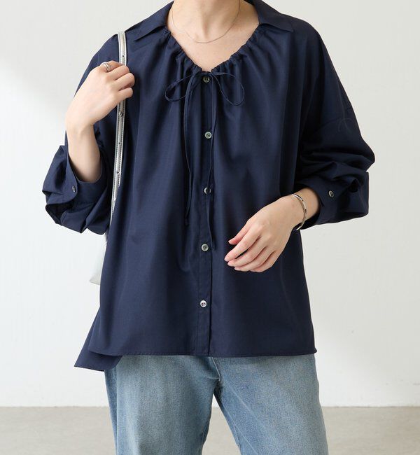  「襟ギャザーシャツ」|シャツ・ブラウス|