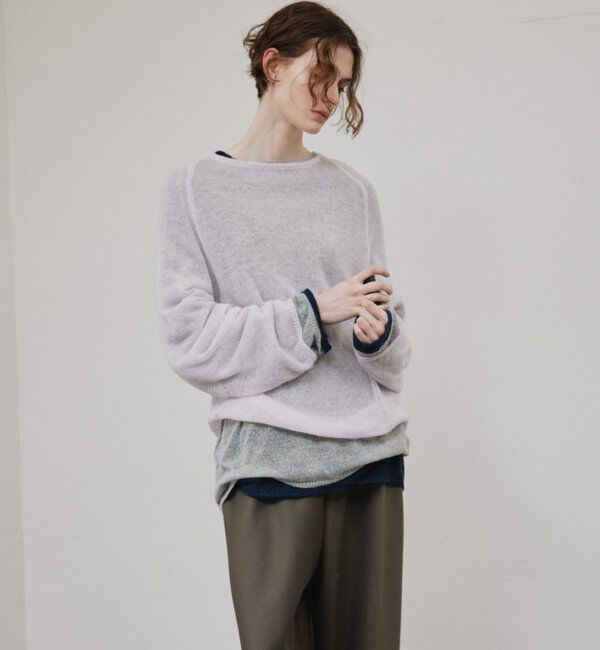  「	【CEPIE./セピエ】シアータックスリーブニット」|ニット・セーター|ピンク