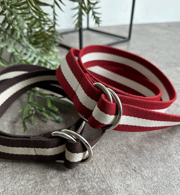  「【新色追加】ラインダブルリングベルト」|ベルト|