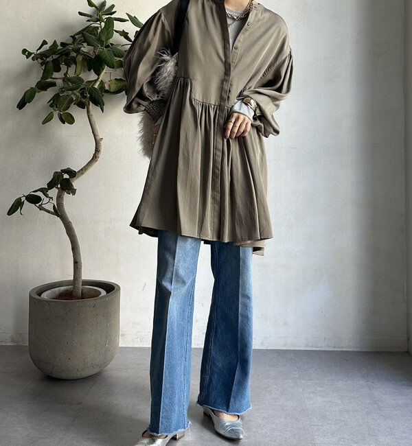  「【WEB限定】 ペプラムチュニック」|シャツ・ブラウス|