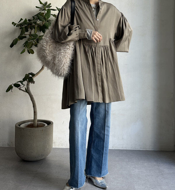  「【WEB限定】 ペプラムチュニック」|シャツ・ブラウス|