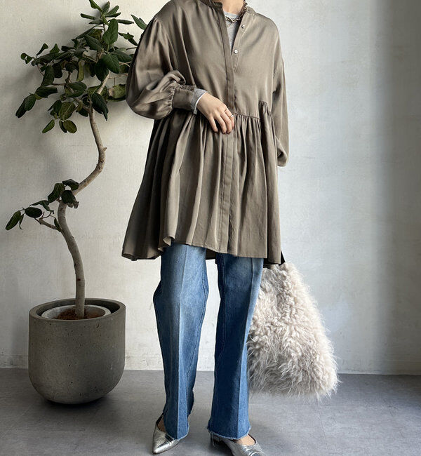  「【WEB限定】 ペプラムチュニック」|シャツ・ブラウス|