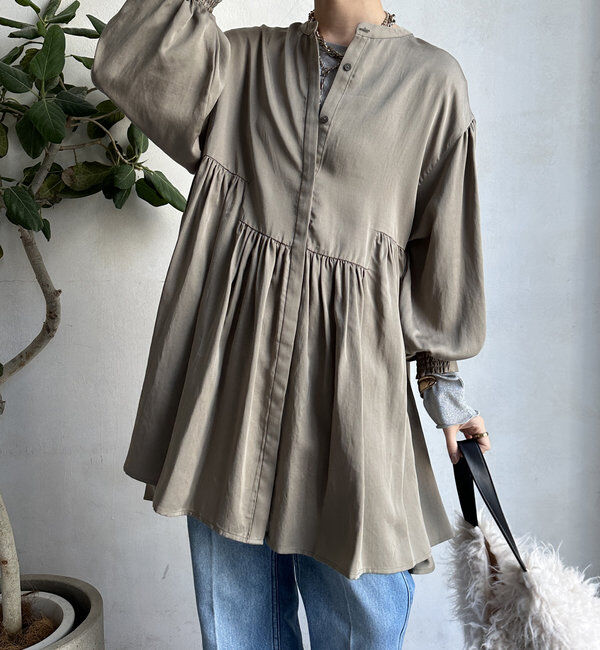  「【WEB限定】 ペプラムチュニック」|シャツ・ブラウス|