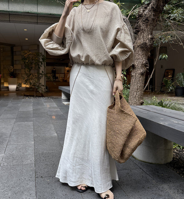  「キュプラリネンマーメイドスカート」|スカート|