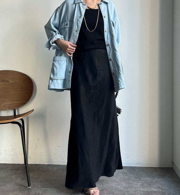  「キュプラリネンマーメイドスカート」|スカート|