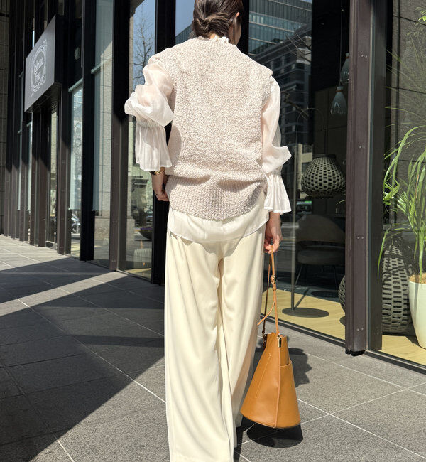  「シアースタンドフリルブラウス」|シャツ・ブラウス|