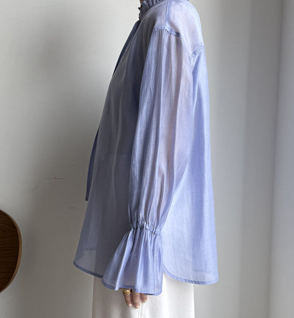  「シアースタンドフリルブラウス」|シャツ・ブラウス|