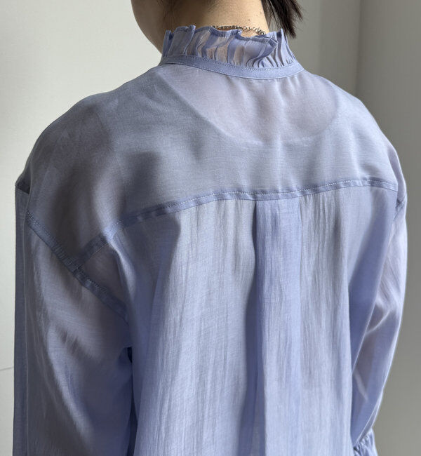  「シアースタンドフリルブラウス」|シャツ・ブラウス|