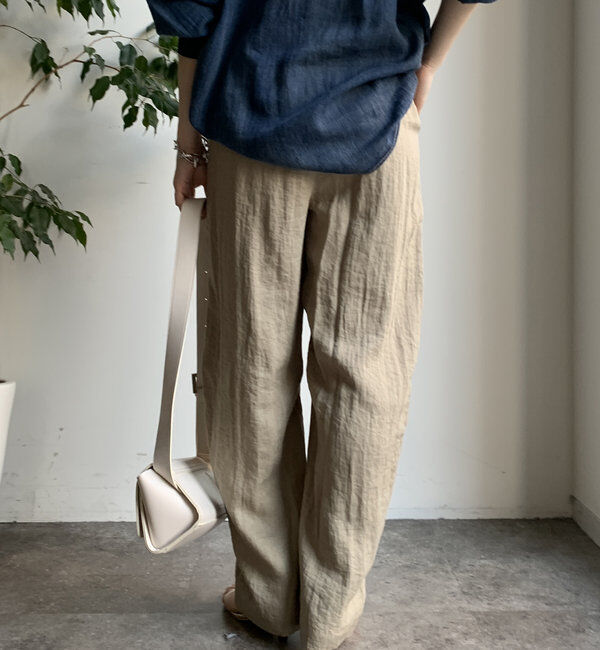  「【WEB限定】リネンライクバルーンパンツ」|チノ|