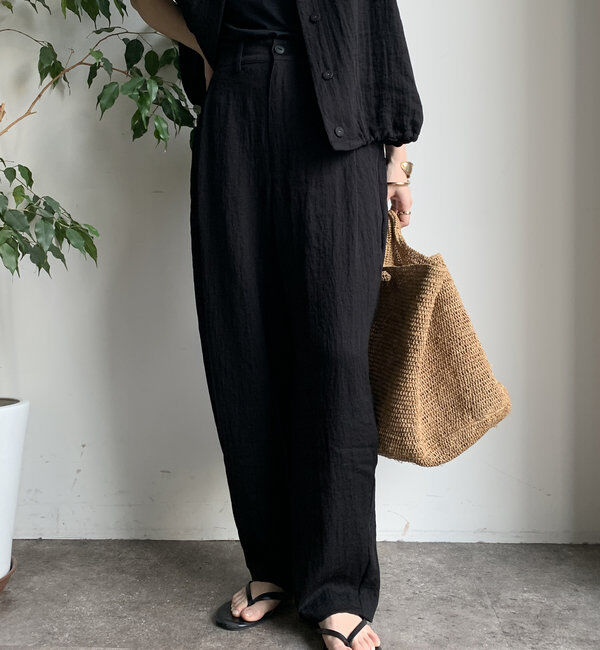  「【WEB限定】リネンライクバルーンパンツ」|チノ|
