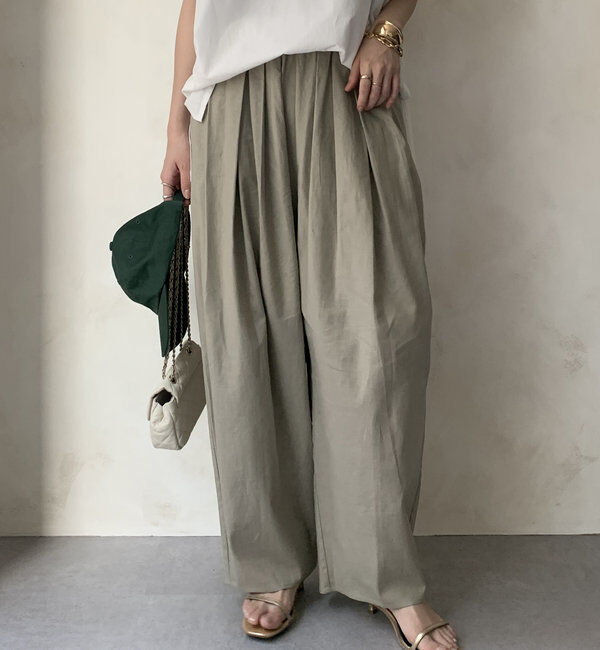  「【WEB限定】ランダムタックパンツ」|チノ|