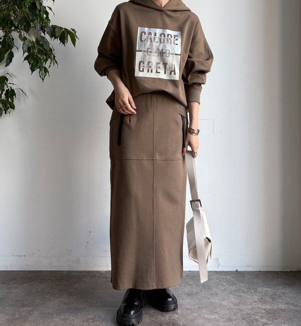  「【セットアップ対応/WEB限定】ポンチバックフレアスカート」|スカート|